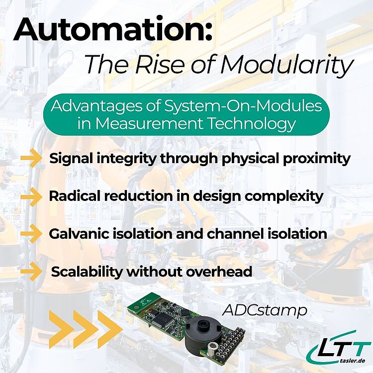 Modularität für die Automation: Messkanal-Modul ADCstamp Modularität für die Automation: Messkanal-Modul ADCstamp