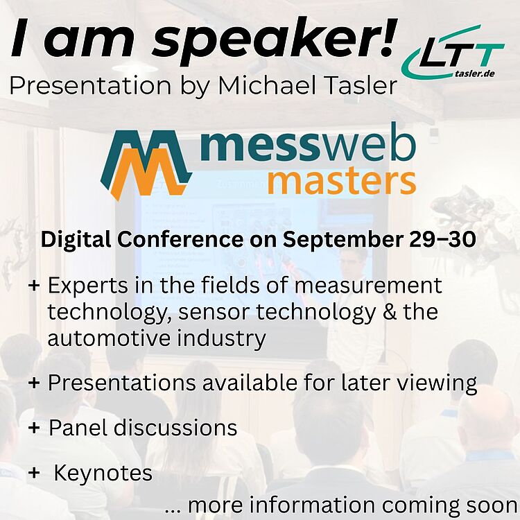 messweb masters digitale Konferenz: Präsentation von Michael Tasler messweb masters digitale Konferenz: Präsentation von Michael Tasler