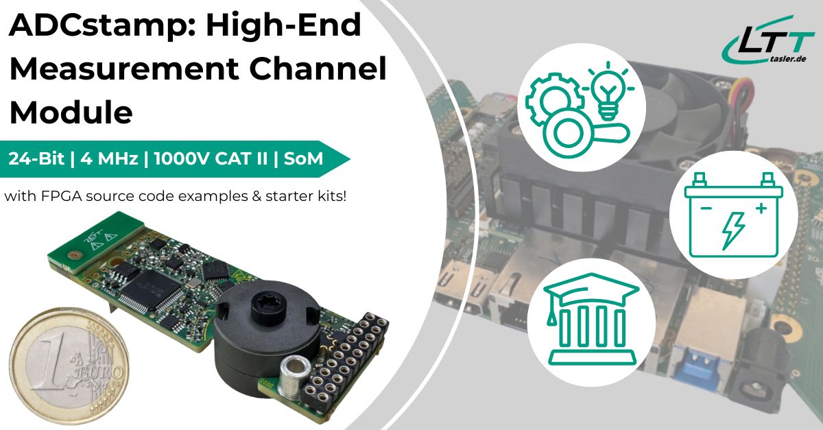 One-Channel-Measurement-Module ADCstamp: AD Converter (ADC) as system-on-module