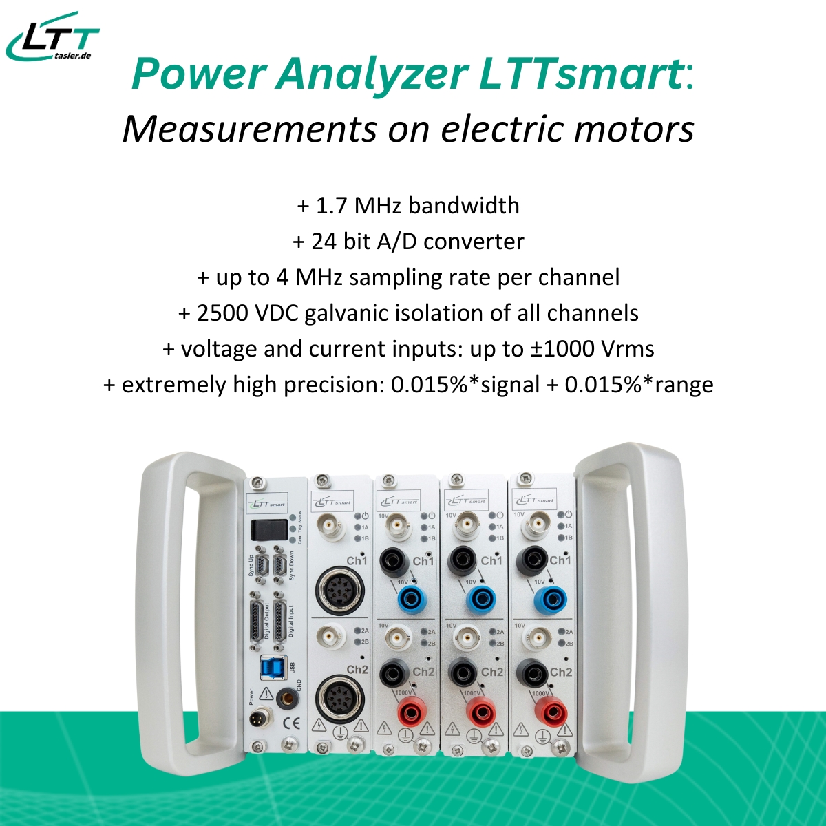 LTTsmart Power-Analyzer perfekt für Prüfstände von E-Motoren